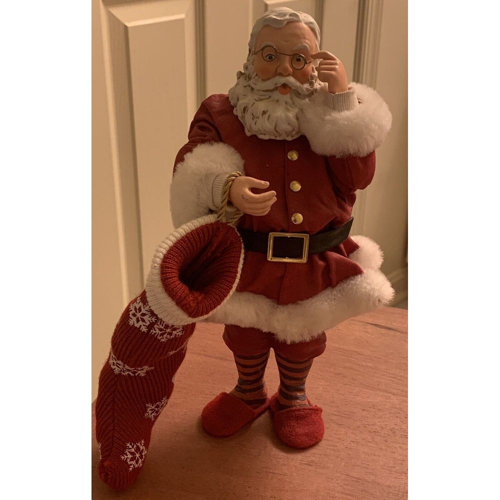 Possible Dreams Clothtique "Sock It To Me Santa!" Christmas Figurine #713706‎